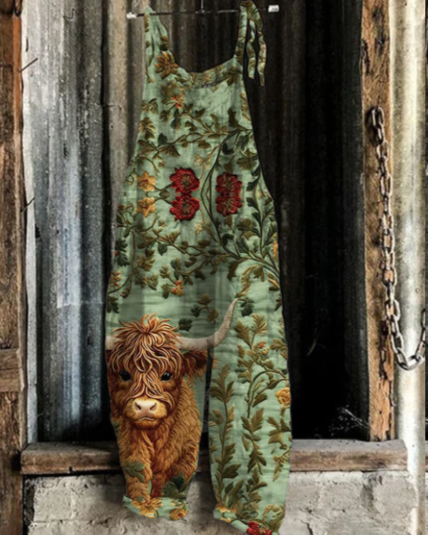 Buhle - Tuta Vintage Con Ricami Floreali