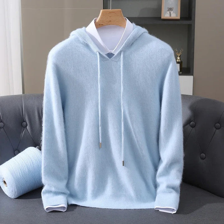 Fynch - Felpa con Cappuccio in Maglia Con Coulisse e Polsini a Costine