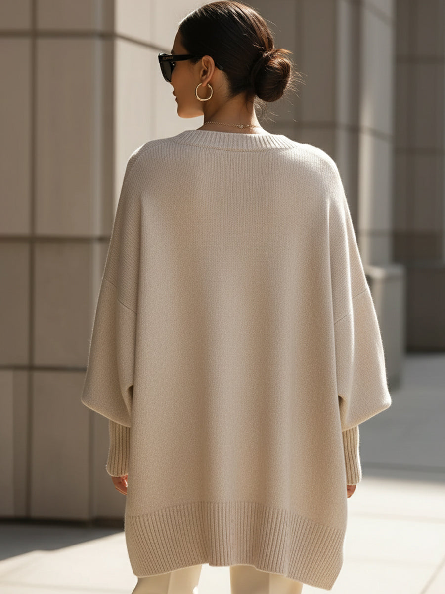 Phobe – Maglione Oversize Asimmetrico Lavorato A Maglia