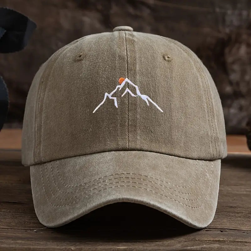 Ermil - Cappellino Da Baseball Con Ricamo Di Una Vetta Montuosa