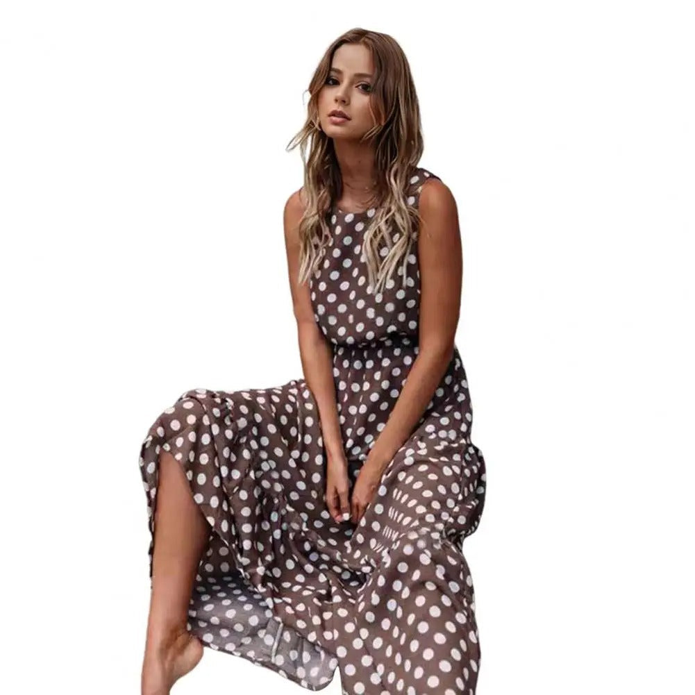 Laressa - Vestito Midi Boho a Pois