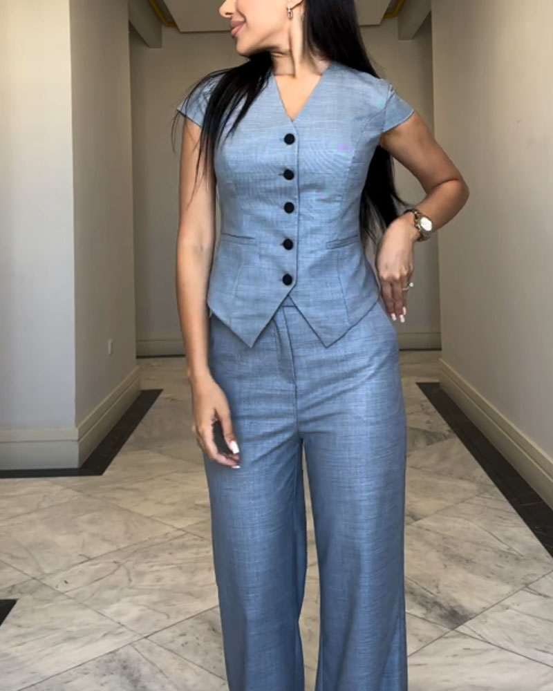 Nizhoni - Set Camicetta e Pantaloni in Lino