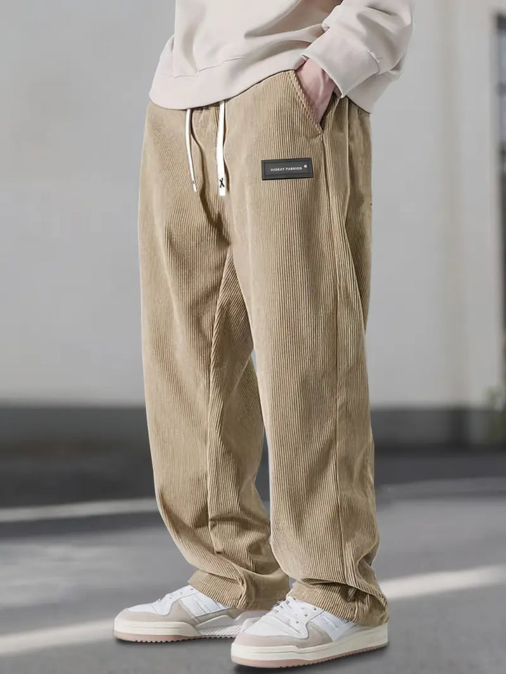 Asher - Pantaloni Gamba Dritta Con Coulisse Vita