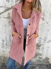 Dorothie - Cappotto con Collo a Revers e Tasche Applicate