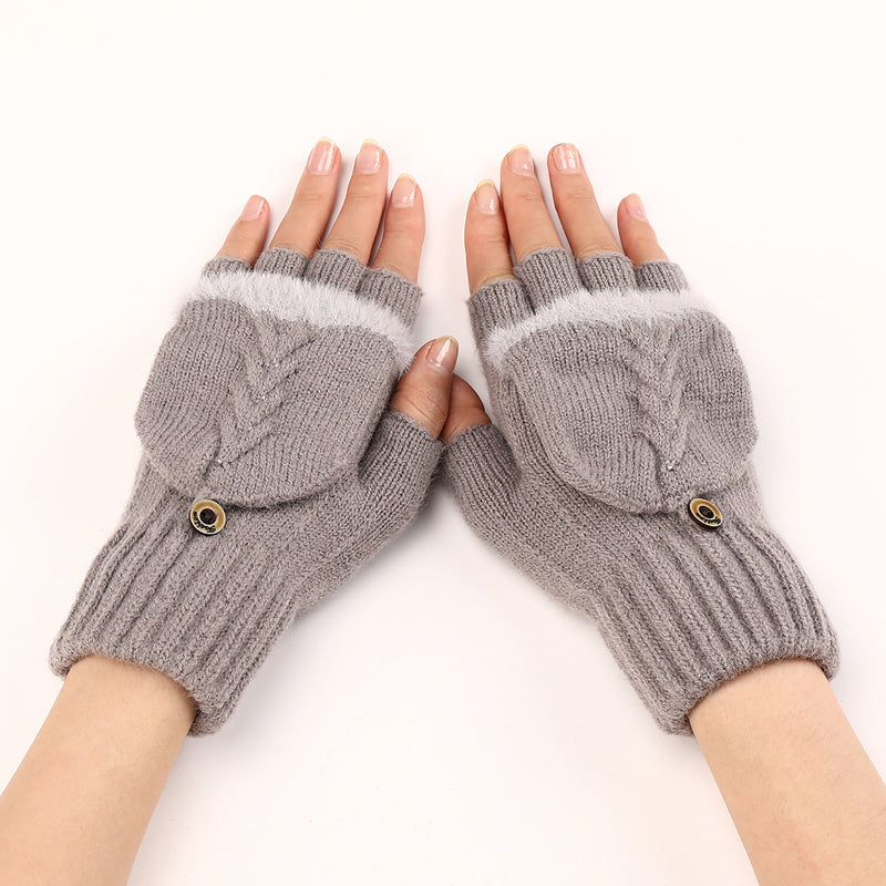 GloveGleam - Guanti Senza Dita Lavorati a Maglia