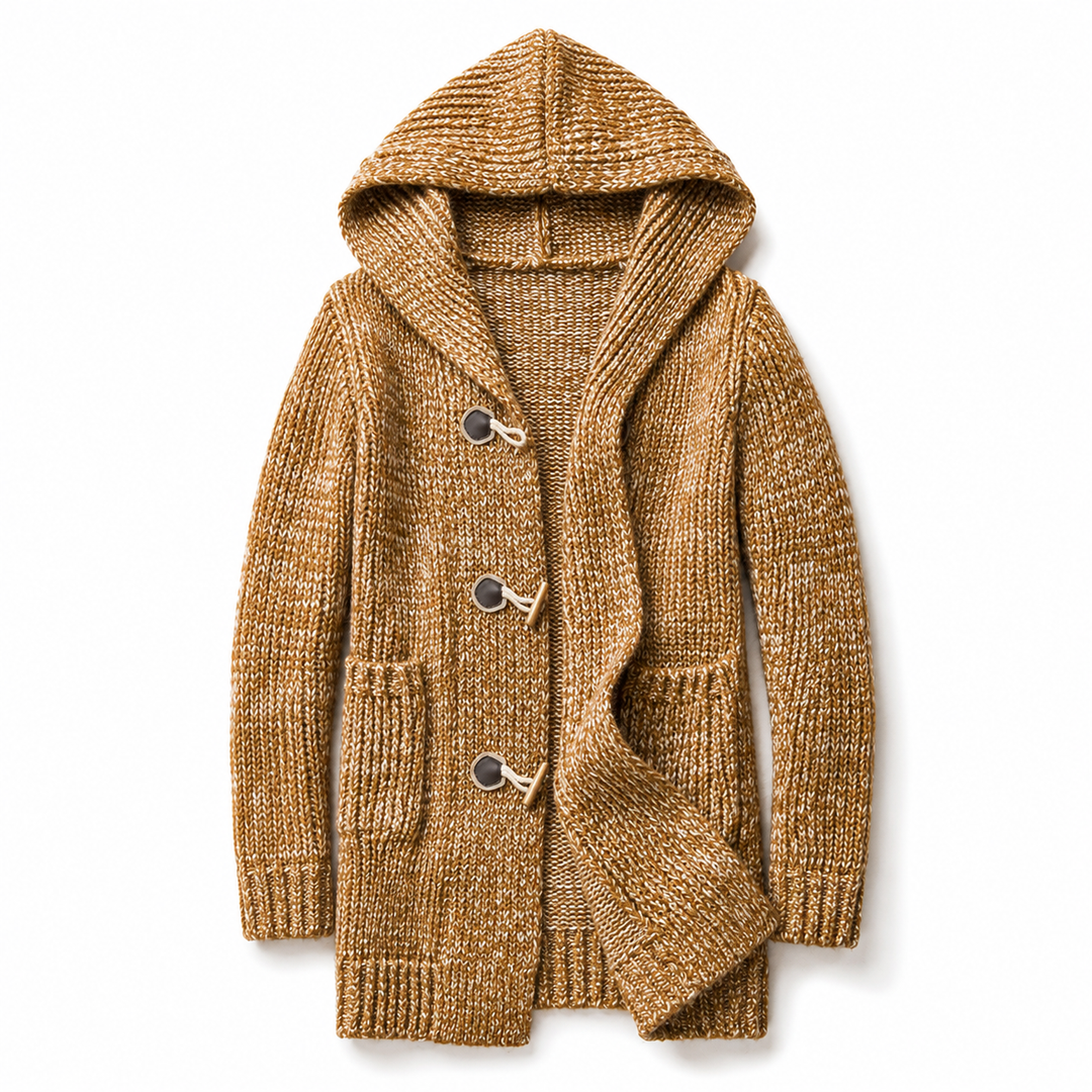 Lyndan - Cardigan Lungo Con Cappuccio E Alamari