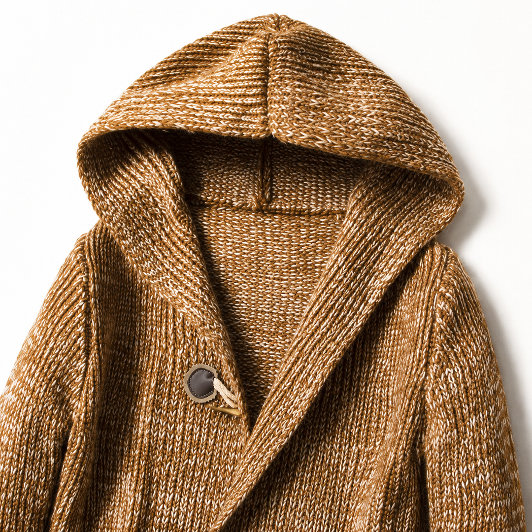 Lyndan - Cardigan Lungo Con Cappuccio E Alamari