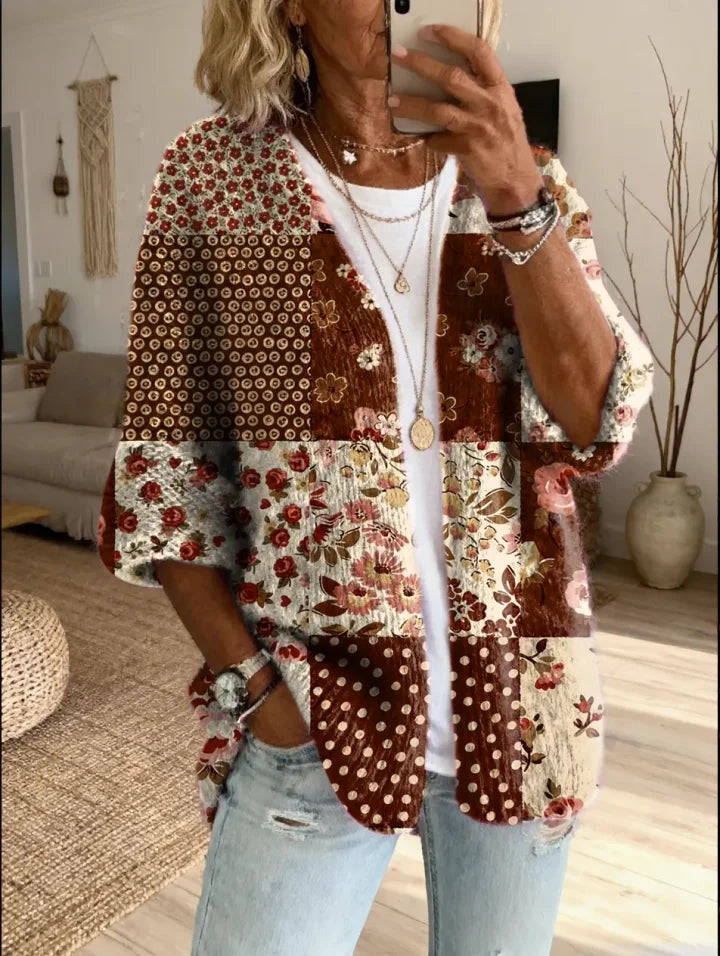 Stevena - Maglione Con Elegante Motivo Floreale