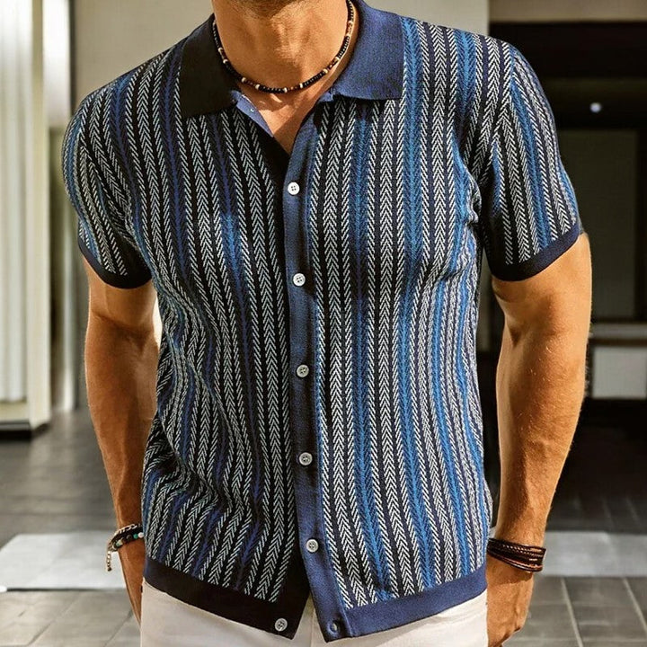 Stark - Elegante Camicia a Maniche Corte Con Bottoni