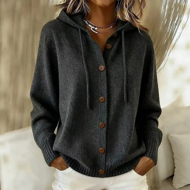 Giliza - Cardigan Con Cappuccio E Bottoni