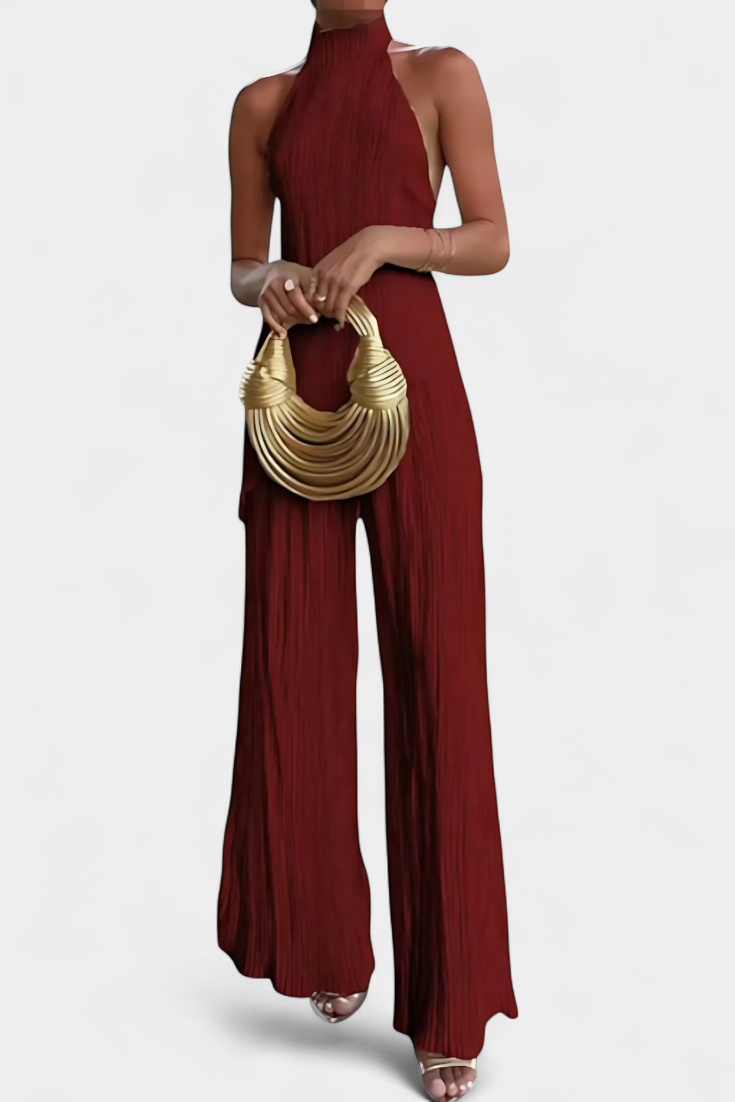 Lucindra - Top e Pantaloni Asimmetrici Con Pieghe