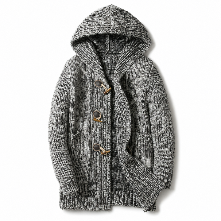 Lyndan - Cardigan Lungo Con Cappuccio E Alamari