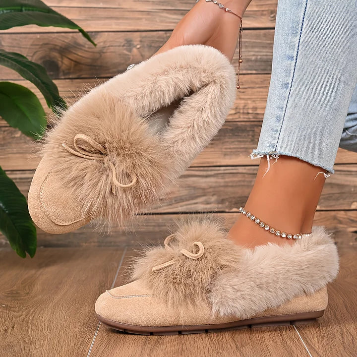 Kesmina - Comode Scarpe Antiscivolo in Pelliccia Sintetica