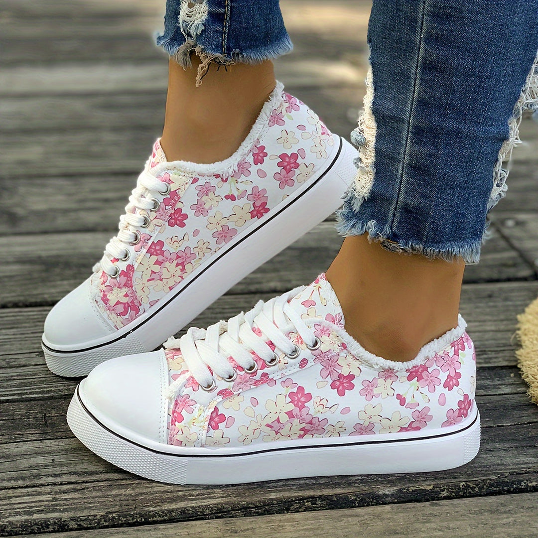 Bristy - Scarpe Stringate Con Stampa Floreale