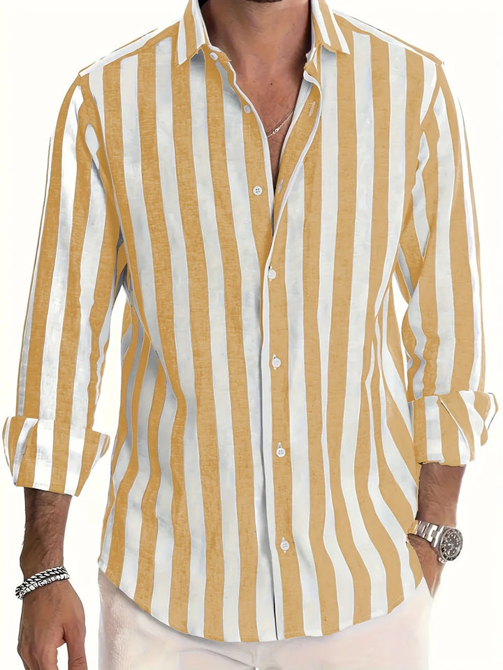 George - Elegante Camicia a Maniche Lunghe a Righe