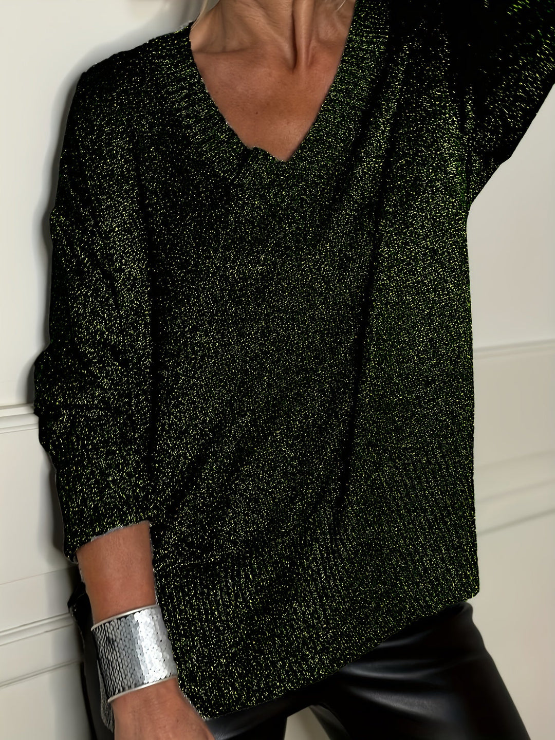 Healy - Maglione Lavorato a Maglia Con Scollo a V