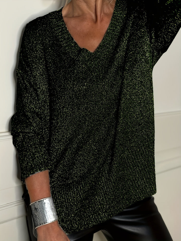 Healy - Maglione Lavorato a Maglia Con Scollo a V