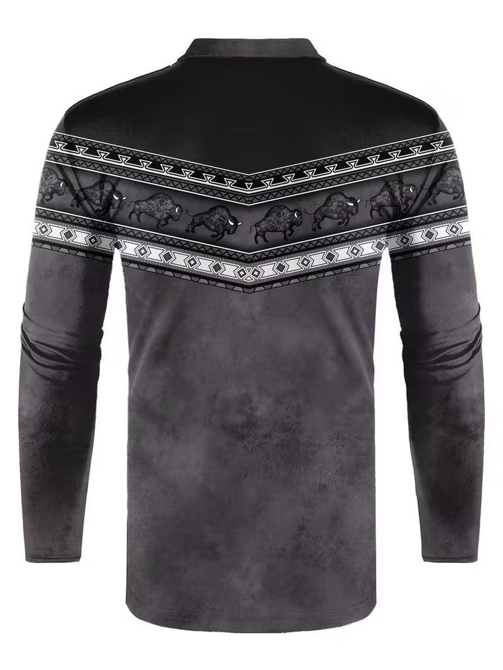 Tamas - Polo Casual Vintage Con Stampa 3D a Colori