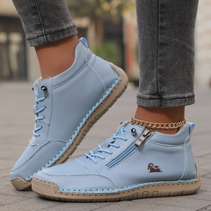 Schreiner - Scarpa da Ginnastica Con Lacci e Cerniera Laterale Con Cuciture a Contrasto