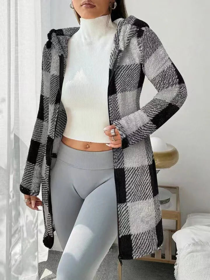 Tissaia - Elegante Giacca Con Cappuccio e Cerniera