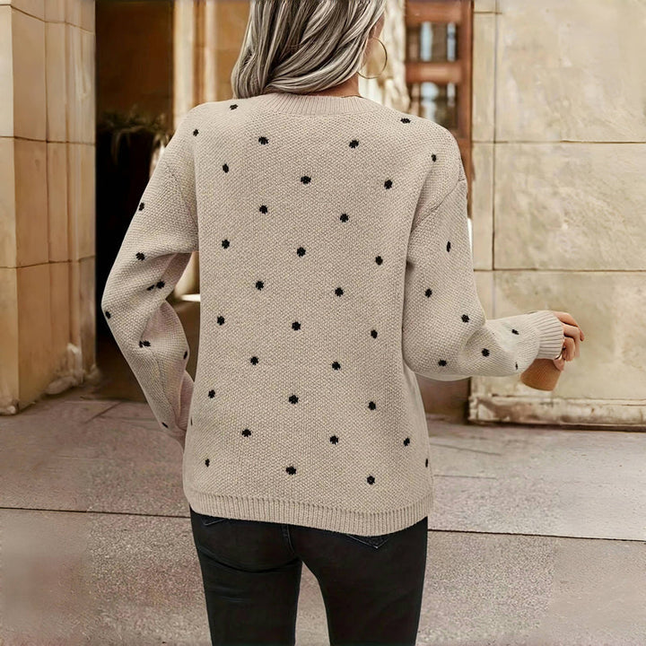 Gergana - Maglione a Pois Lavorato a Maglia