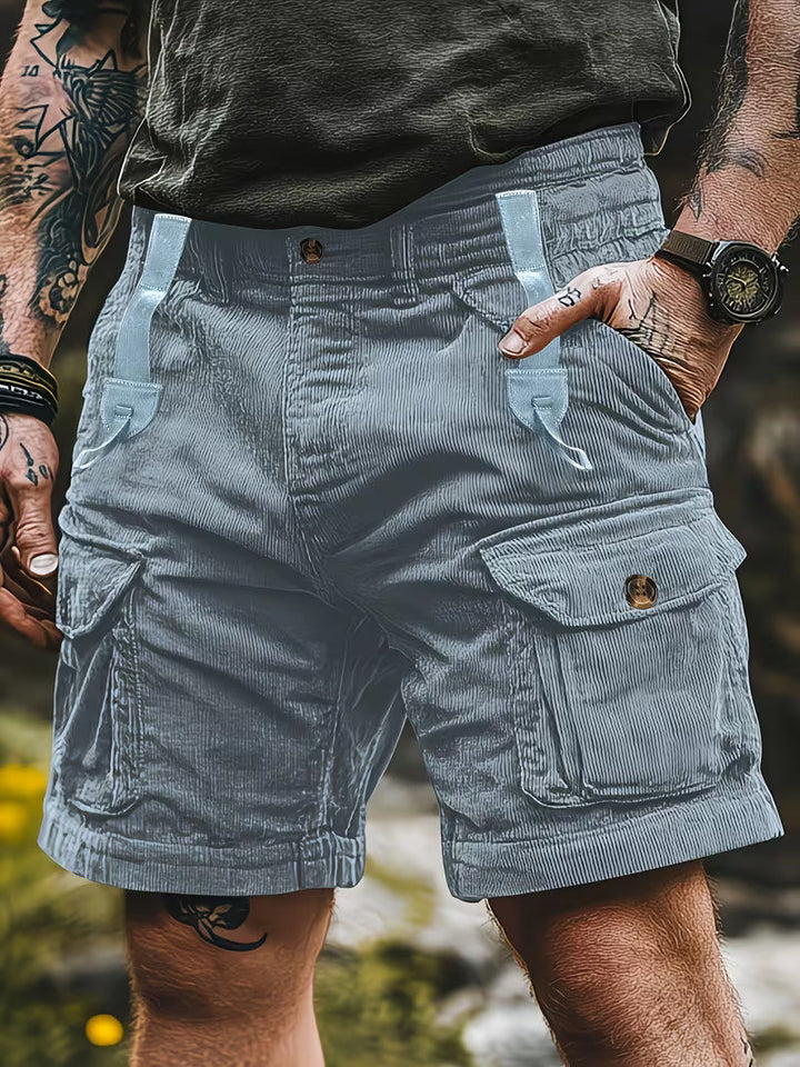 Jorit - Pantaloncini Merci in Velluto a Coste Con Trama 3D