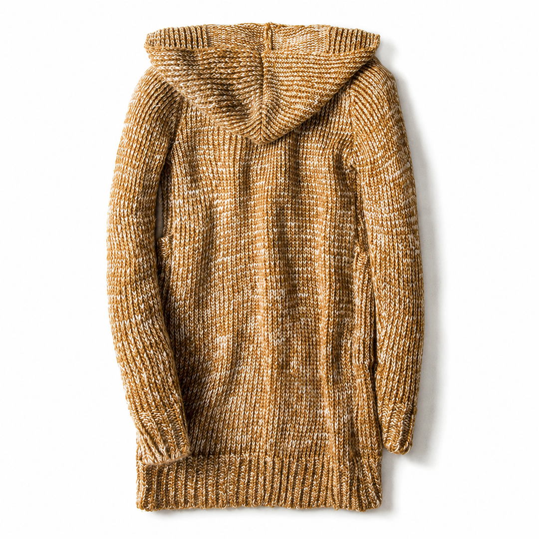Lyndan - Cardigan Lungo Con Cappuccio E Alamari