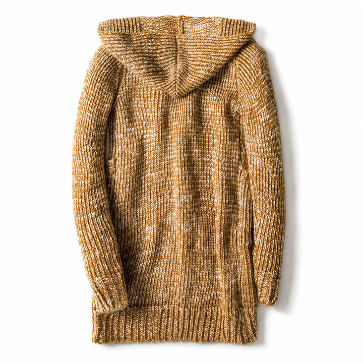Lyndan - Cardigan Lungo Con Cappuccio E Alamari