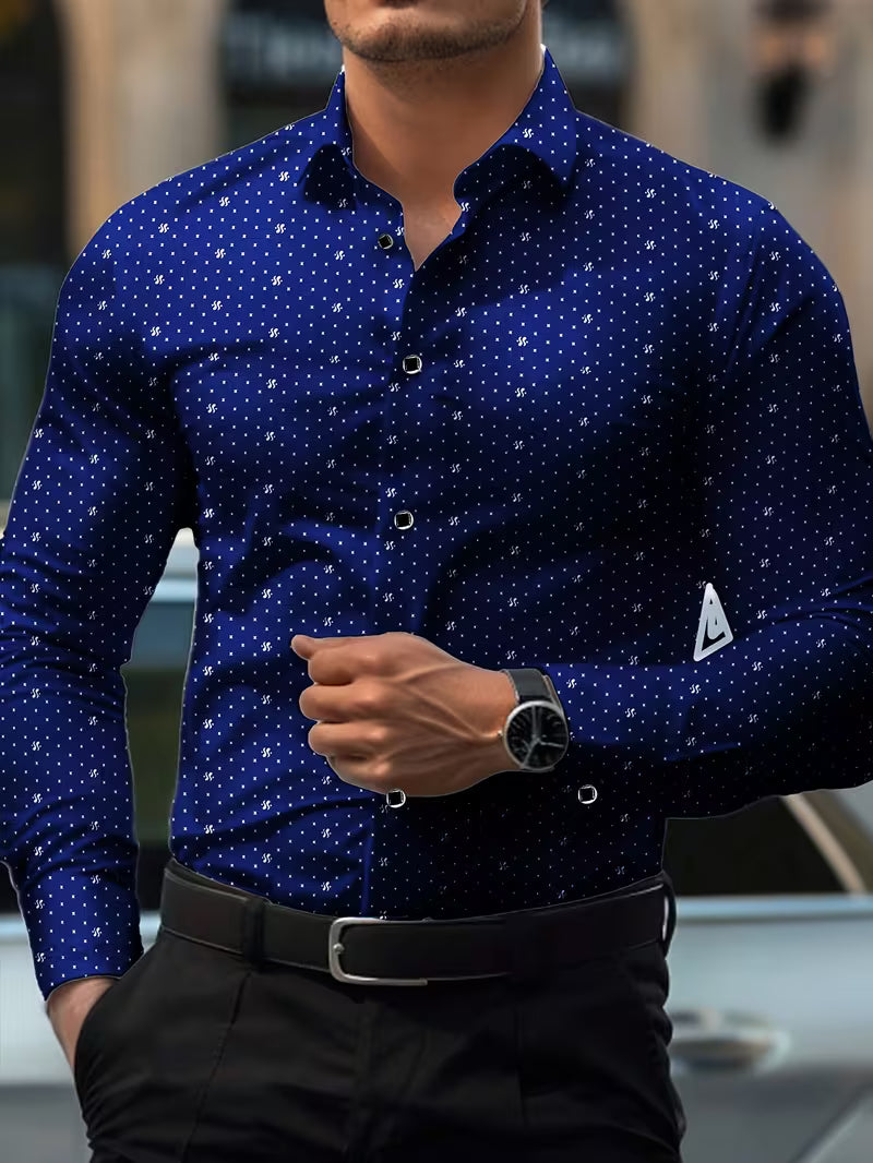 Spyros - Camicia a Maniche Lunghe Con Abbottonatura Frontale