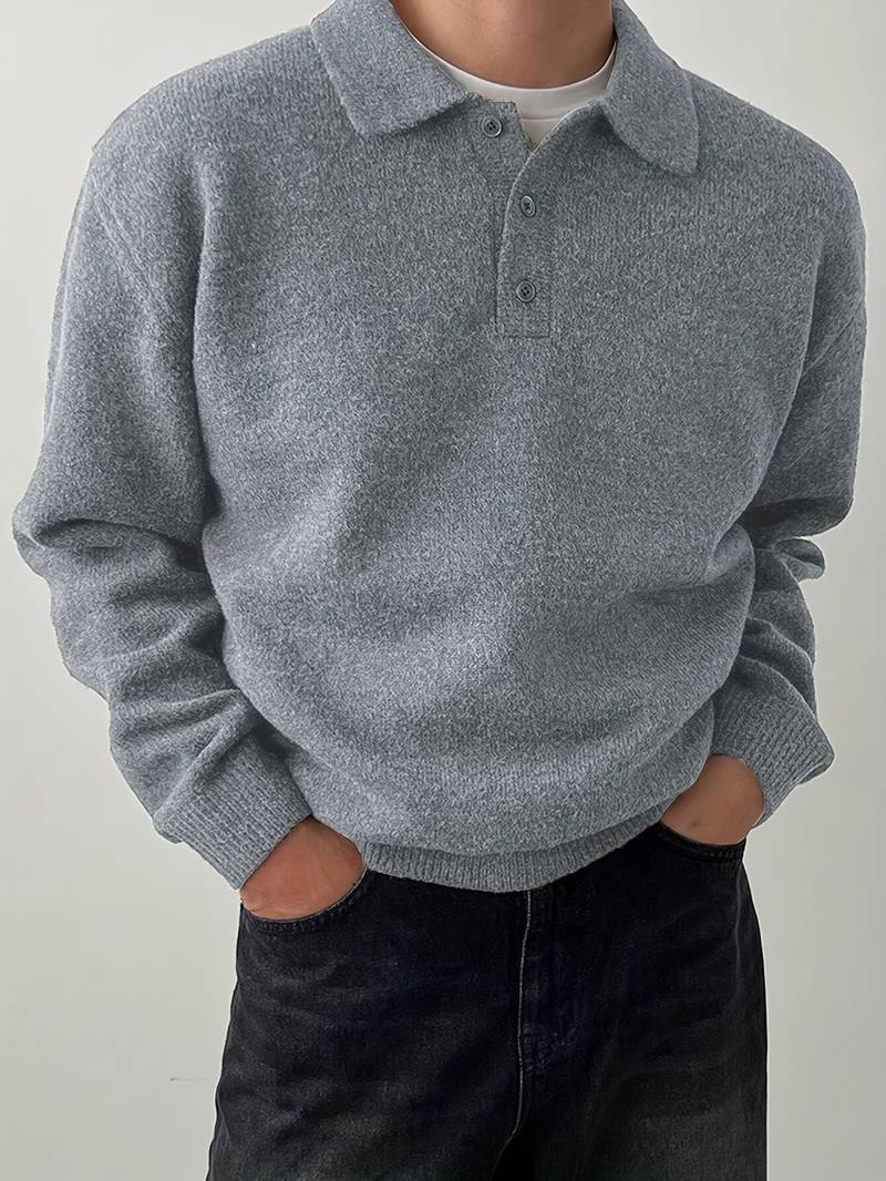 Eliran - Elegante Maglia a Maniche Lunghe Con Collo Alto