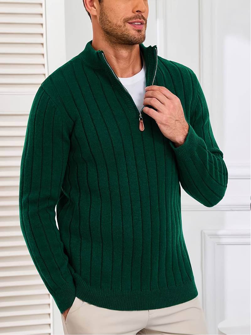 Yedidya - Maglione Casual a Maniche Lunghe Lavorato a Maglia