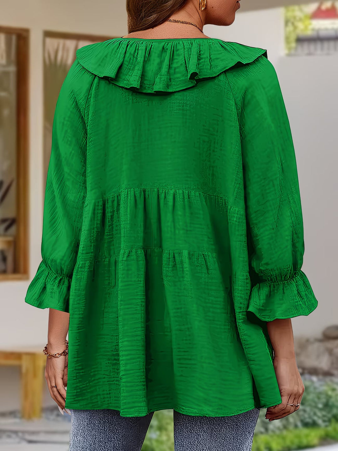 Garbine - Elegante Camicetta Con Collo a Balze