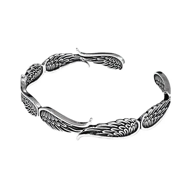 Maynard - Bracciale vintage con ali d'angelo in Argento