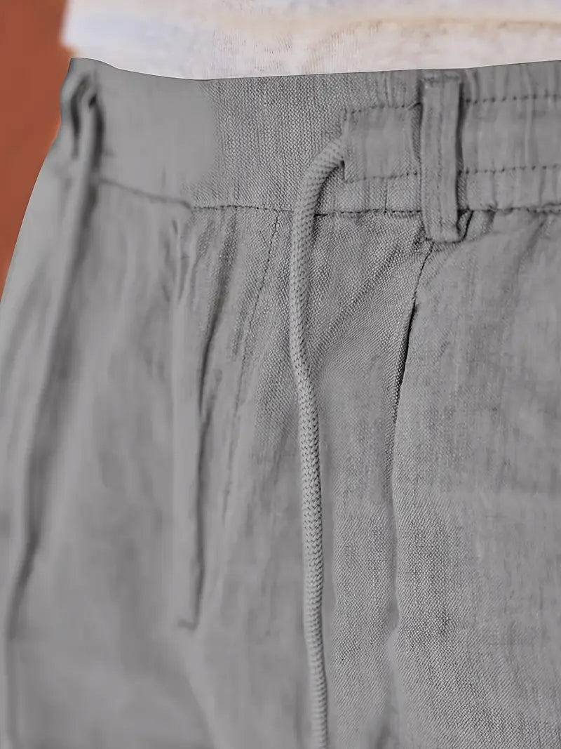 Nichols - Pantaloni Larghi In Lino Con Coulisse