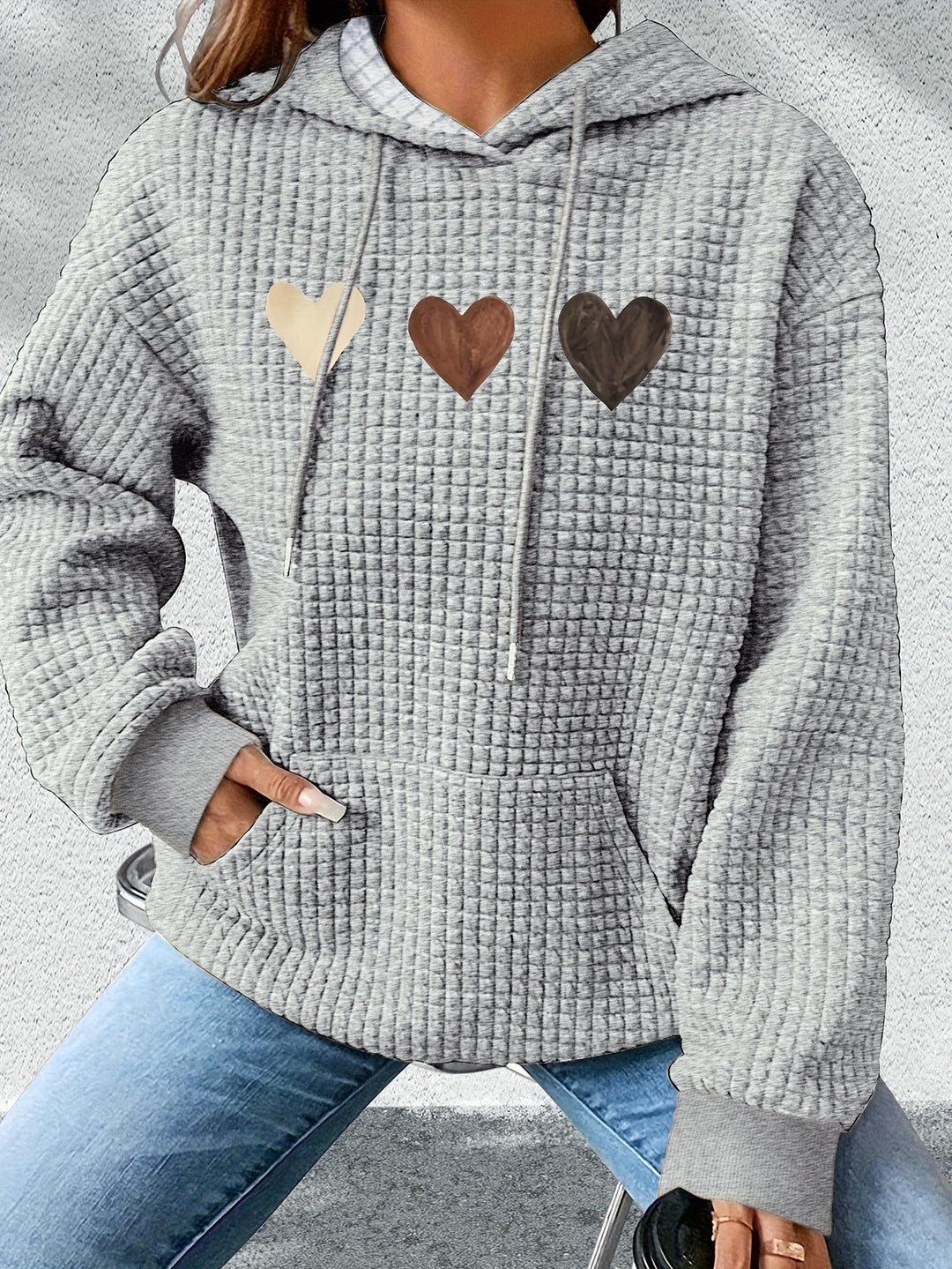 Urmela - Felpa Con Cappuccio Casual In Poliestere Con Tasche