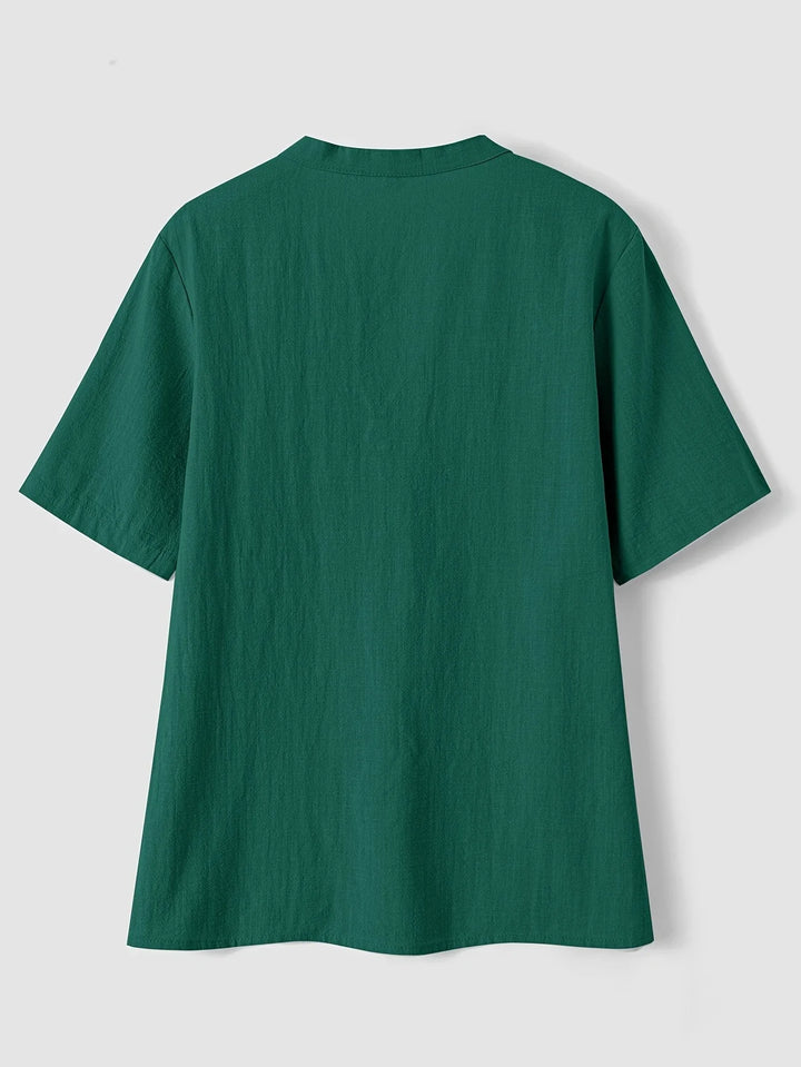 Nerida - Blusa Alla Moda Con Scollo a V e Maniche Corte