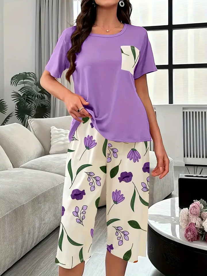 Kinsley - Confortevole Set Abbigliamento Da salotto Con Stampa Floreale