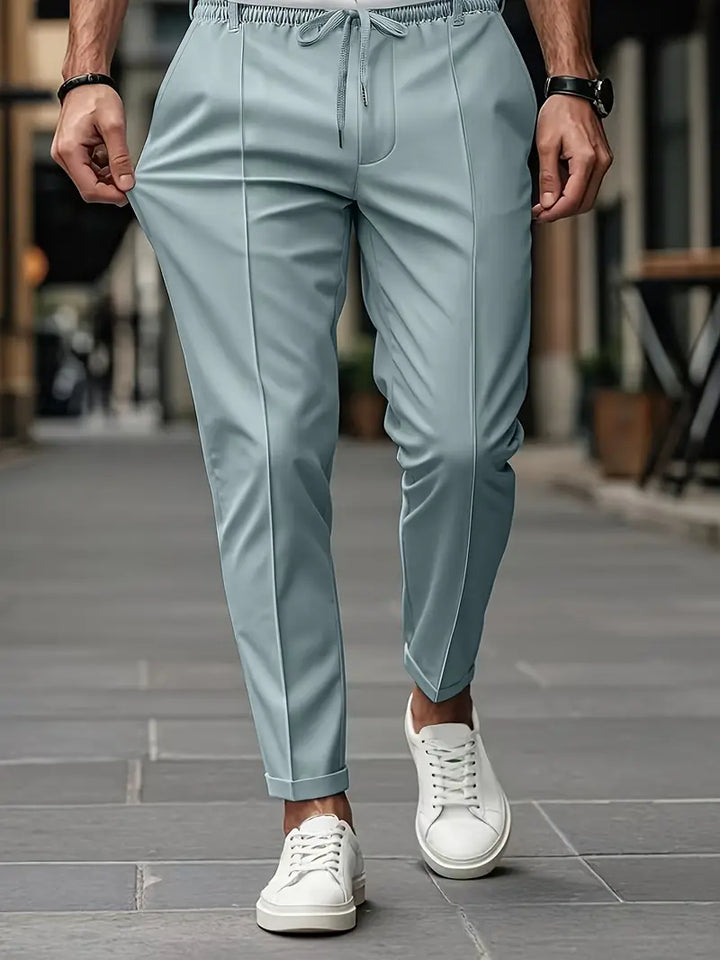 Crawford - Casual Vestibilità Slim Pantaloni Con Elastico in Vita