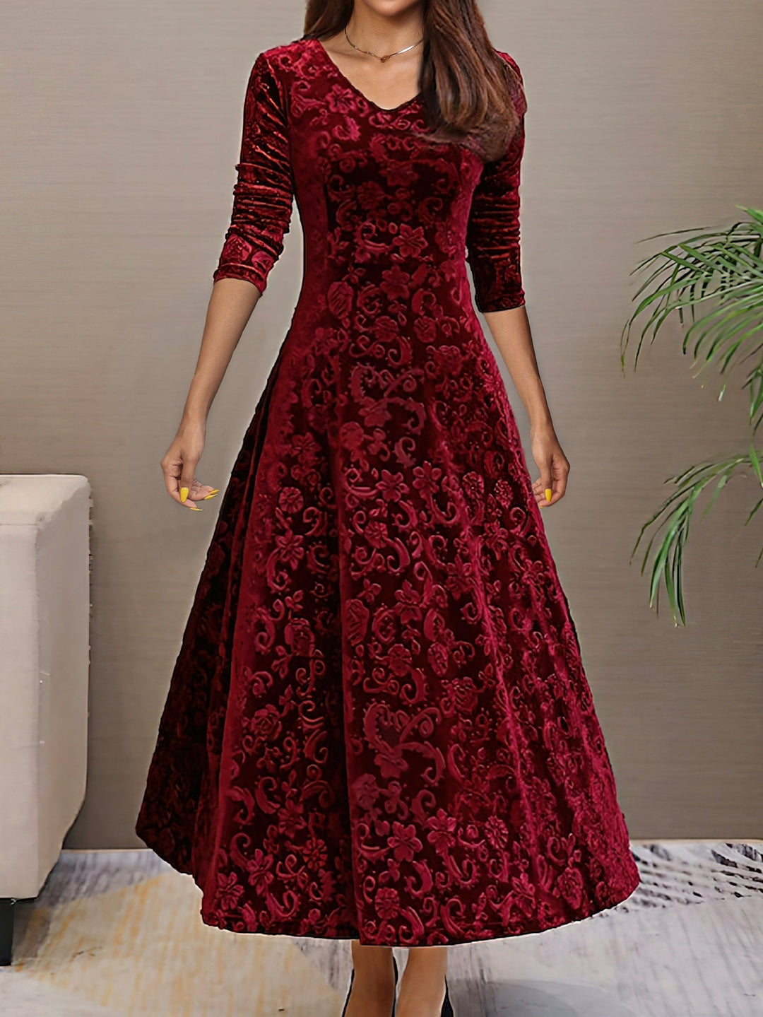 Eluned - Elegante Abito Da Sera In Velluto