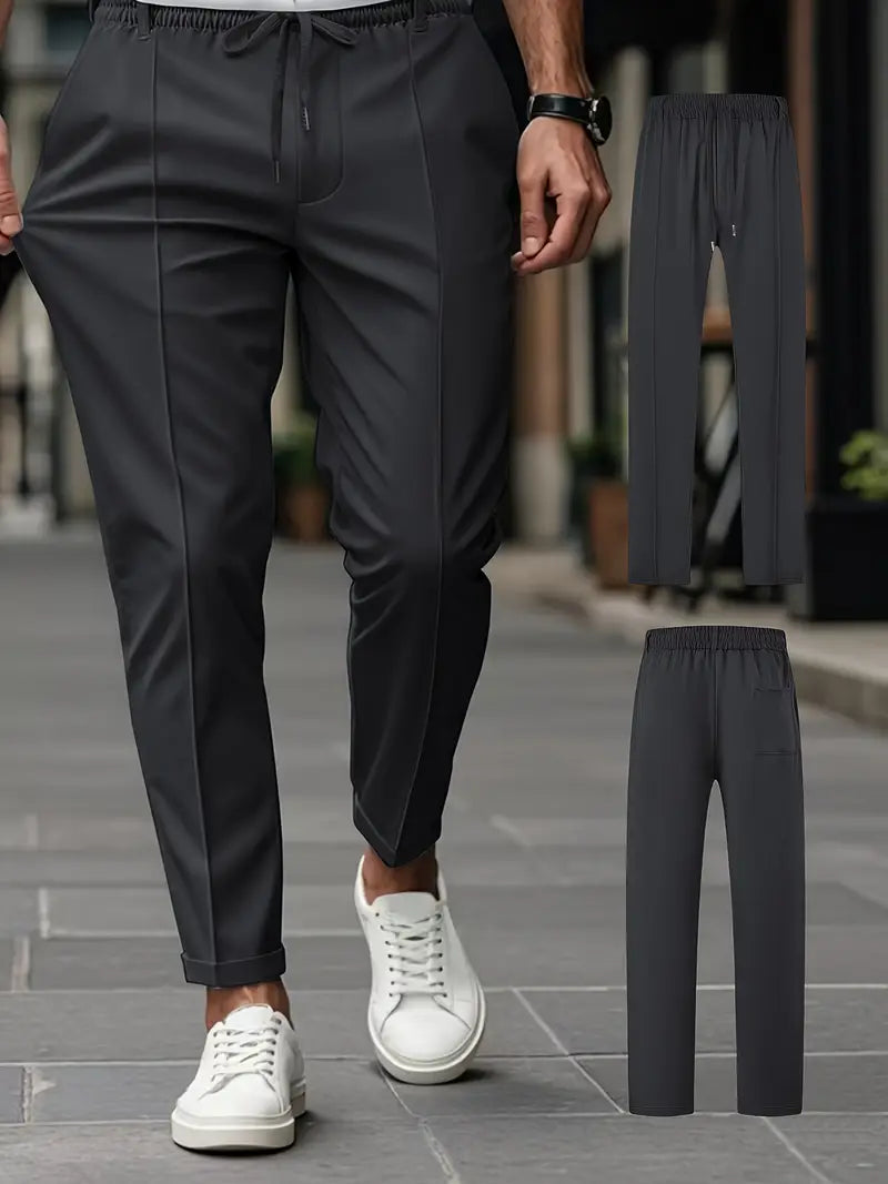 Crawford - Casual Vestibilità Slim Pantaloni Con Elastico in Vita