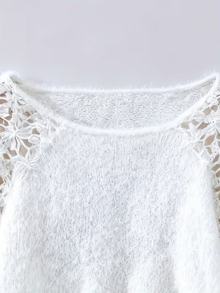 Dobrina - Maglione Con Spalle Scoperte In Pizzo Traforato