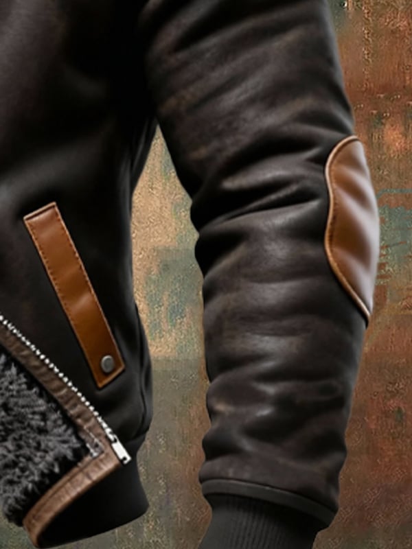 Pessina - Elegante Giacca Con Cappuccio In Pelle Con Maniche Lunghe