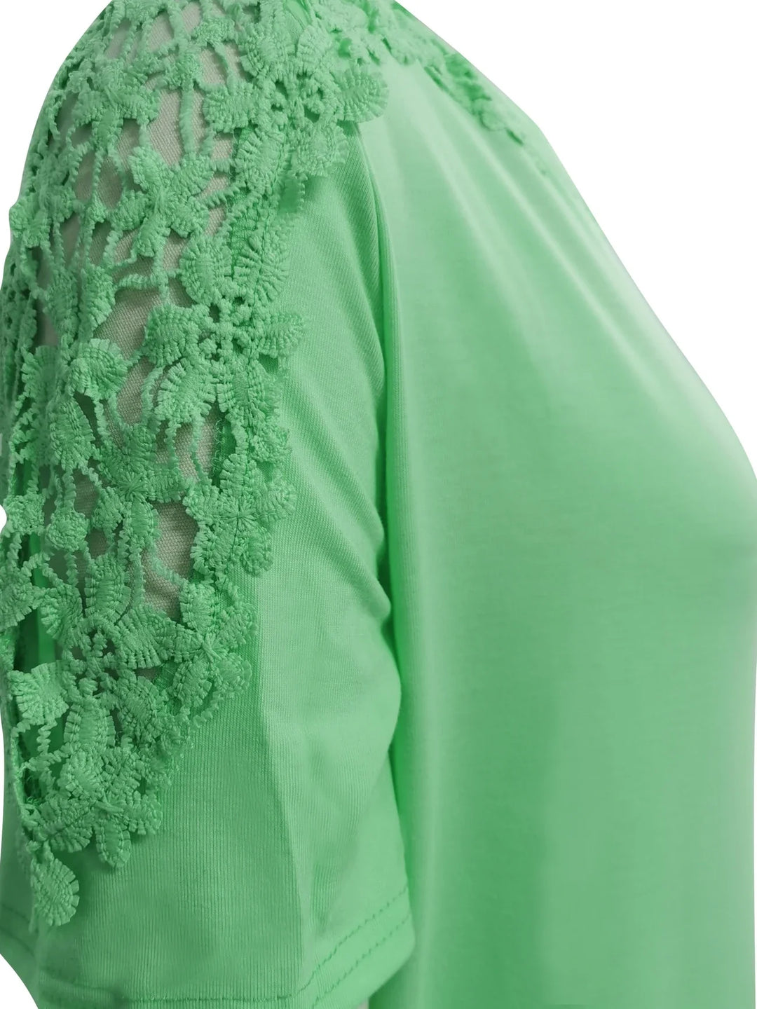 Ancuta - Elegante Maglietta Estiva a Maniche Corte Con Pizzo