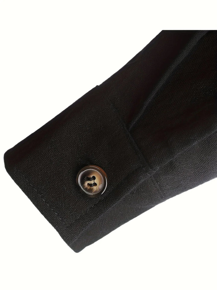 Shayne - Camicia Leggera In Cotone E Lino Con Maniche Lunghe