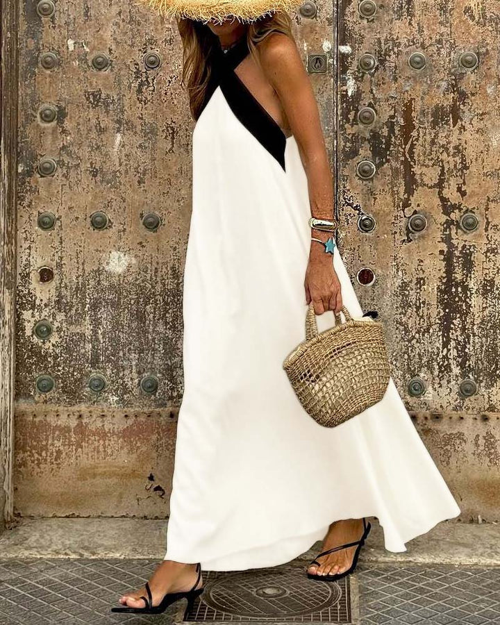 Giana - Elegante Abito Senza Schienale Con Scollo Incrociato