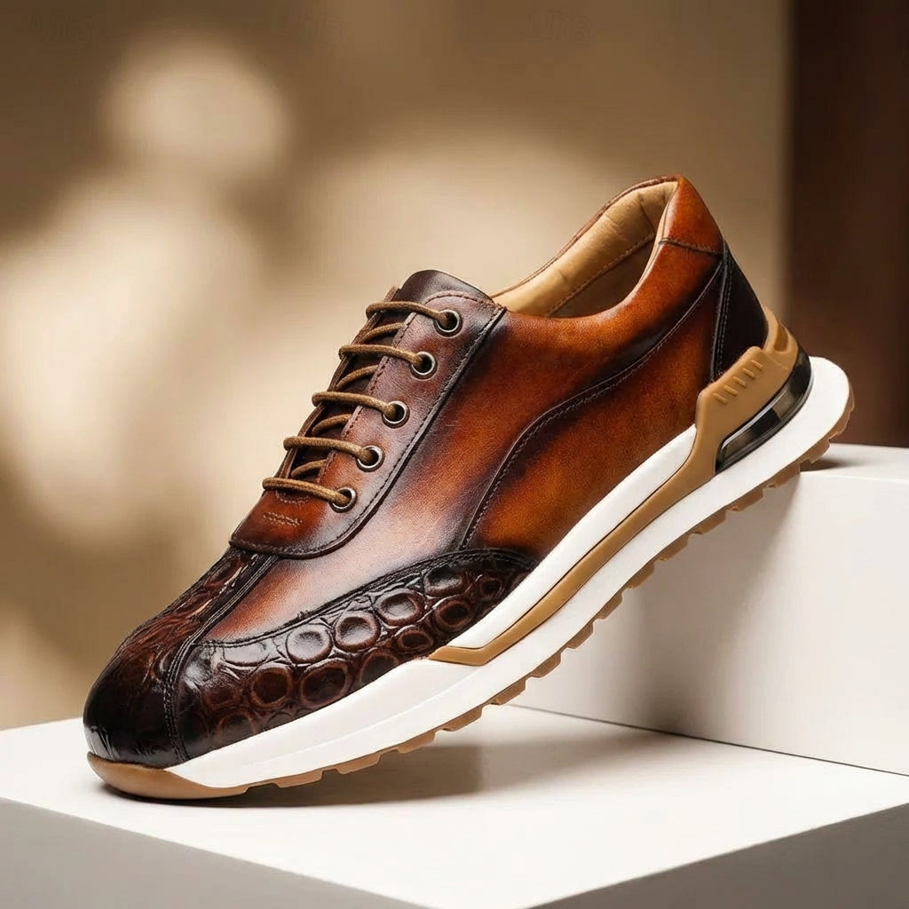 Hitmayer - Scarpa Da Ginnastica In Pelle Con Lacci