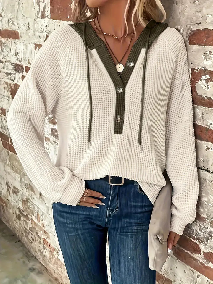 Snezhana - Felpa Con Cappuccio A Maniche Lunghe Con Coulisse Sul Davanti