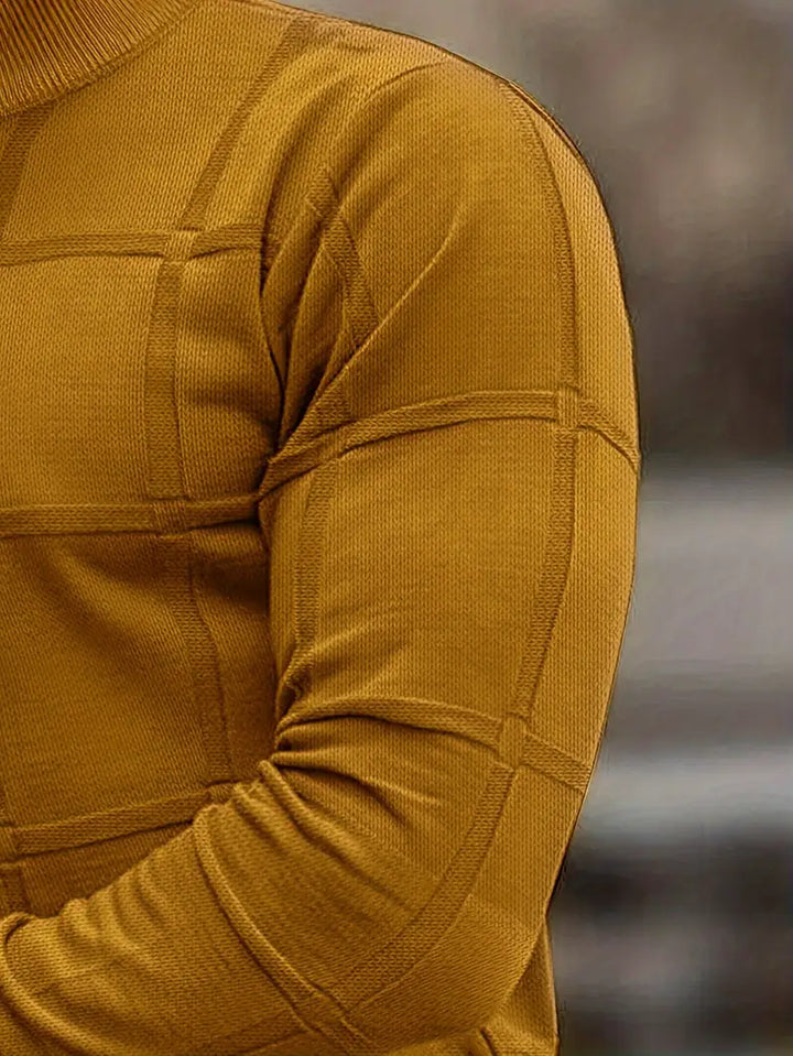 Nunzio - Comoda Lavorato a Maglia Dolcevita Maglione