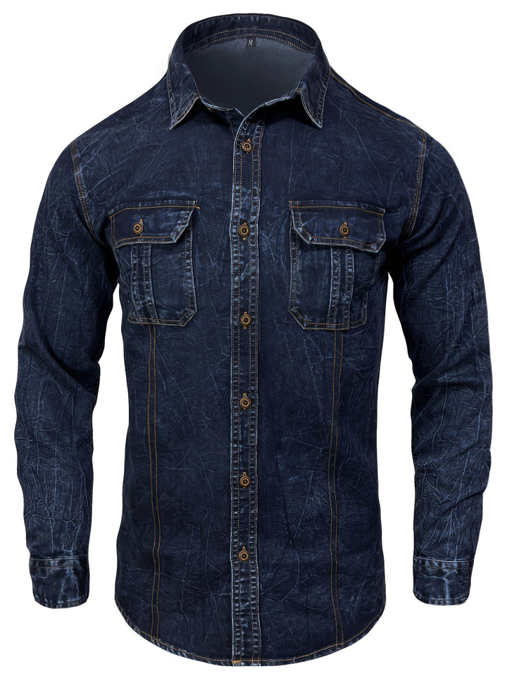 Dolvin - Camicia Casual a Maniche Lunghe Con Doppia Tasca