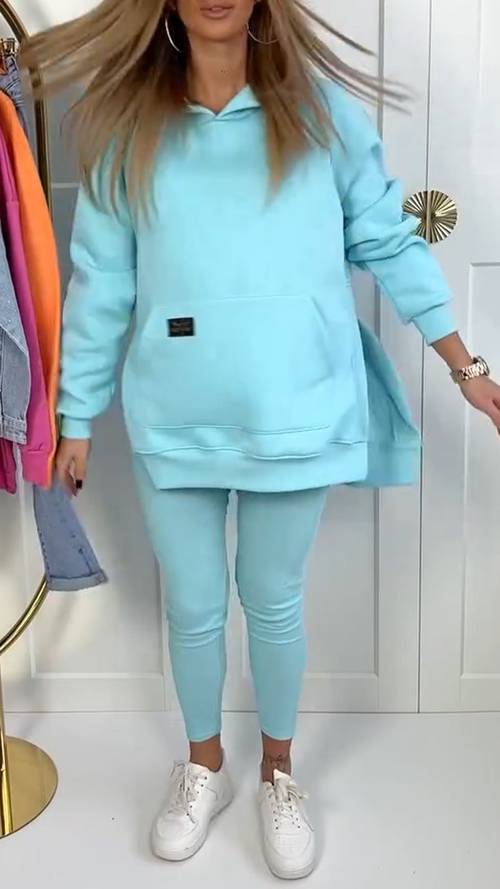 Neija - Set Casual con Felpa con Cappuccio e Leggings